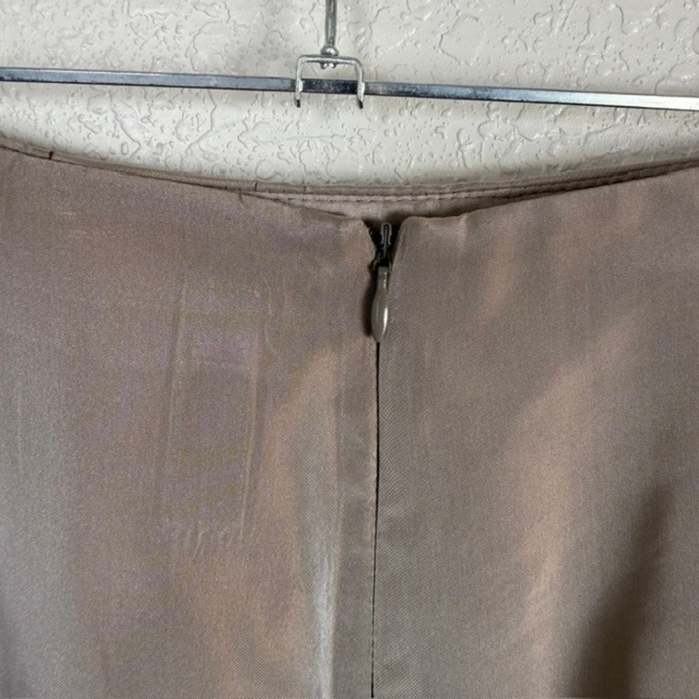 Vintage 90's Laundry by Shelli Segal Y2K Maxi Skirt Iridescent Taupe Size 2 - Picture 4 of 13
